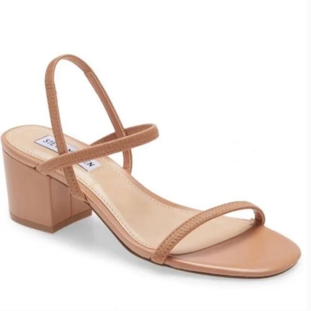 Steve Madden Inessa Blush Neutral Heeled Sandal - Size 6.5 - Worn Once